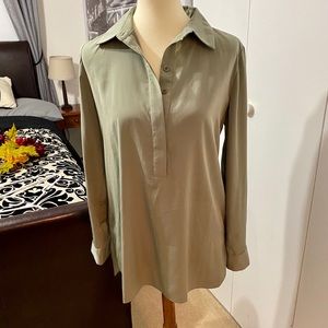 Chico’s Size O Olive green blouse